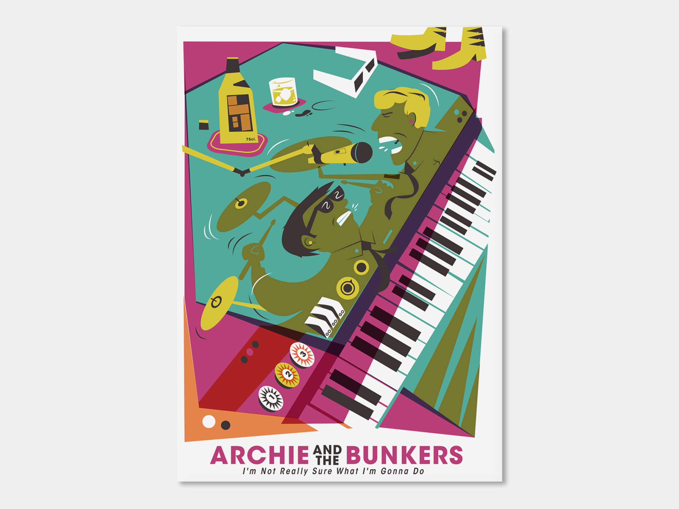 Archie and the Bunkers - Illustration de Romain FWELLS - Atelier Fwells Paris